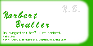 norbert bruller business card